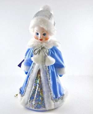 Кукла Снегурочка голубая