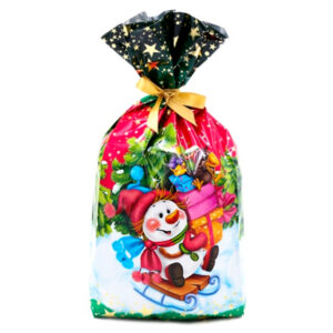 Пакет Снеговик на санках