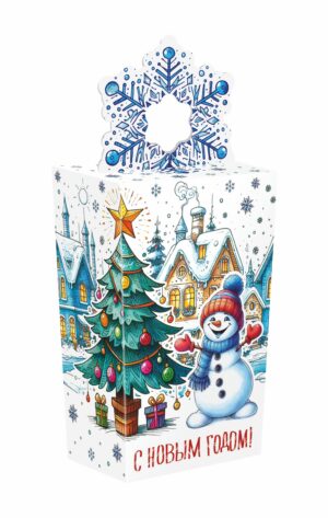 Снежинка "Новогодний дворик"