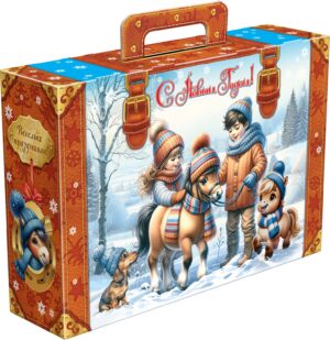 Чемодан Дети и пони (задания на обороте)